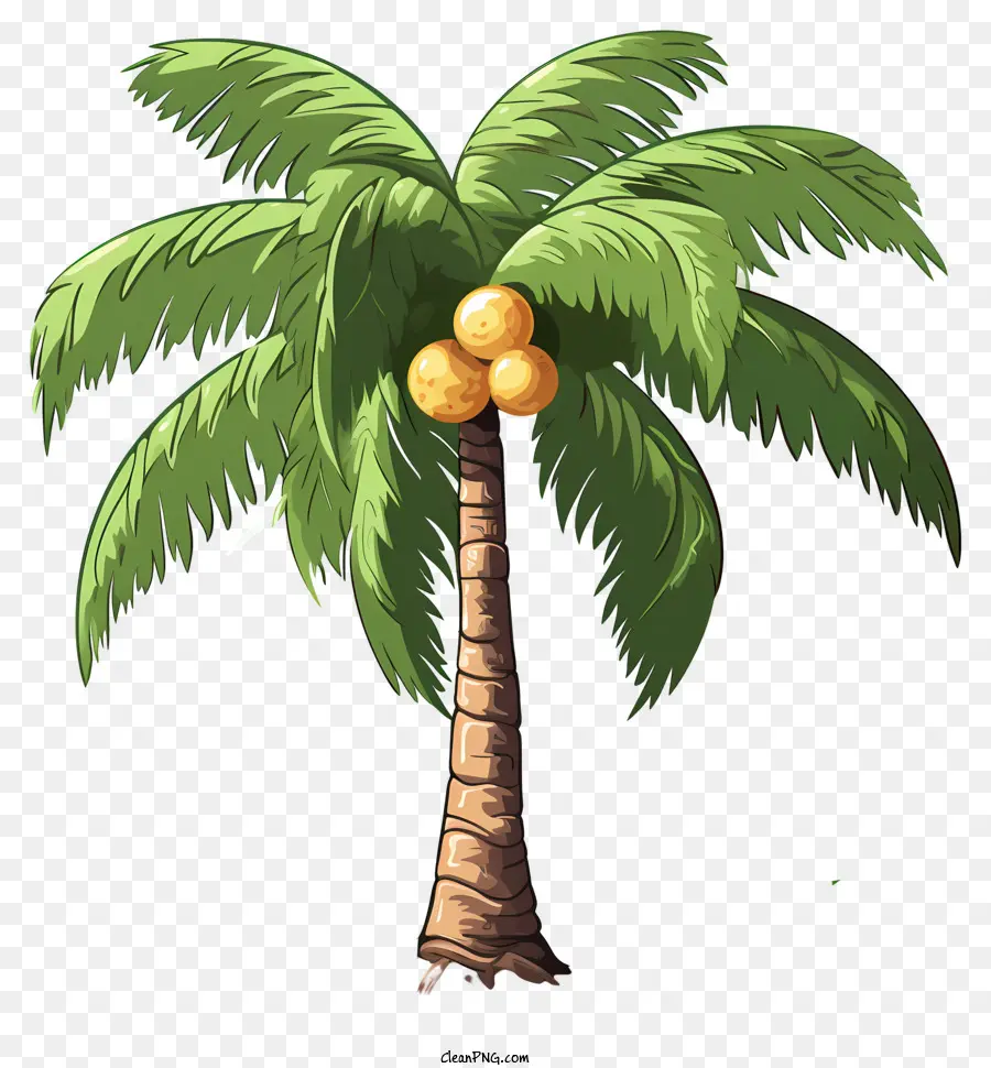 нарисованное вручную кокосовое дерево，пальму PNG