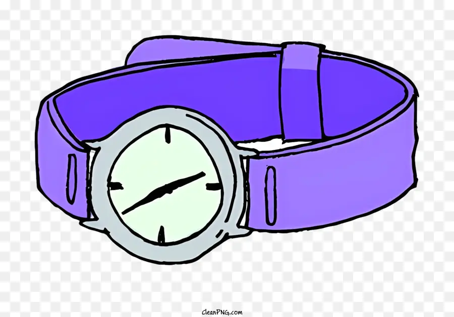 наручные часы，фиолетовый ремешок PNG
