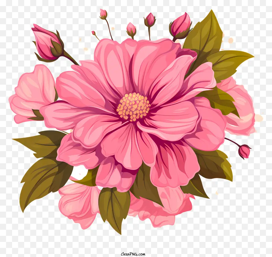 эскиз стиль розовый цветок，розовый цветок PNG