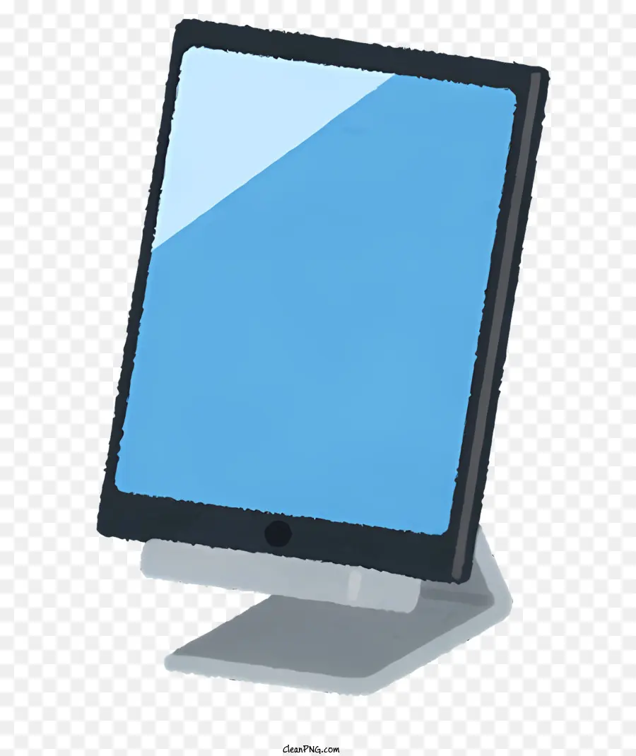 Синий планшет，белый экран PNG