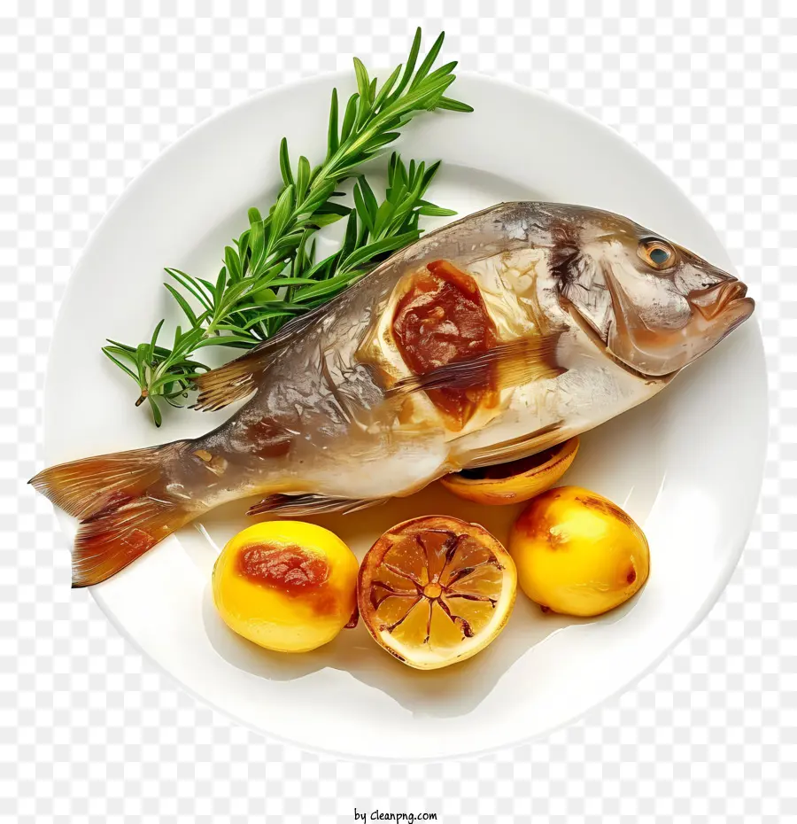Реалистичное рыбное блюдо，рецепт рыбы PNG
