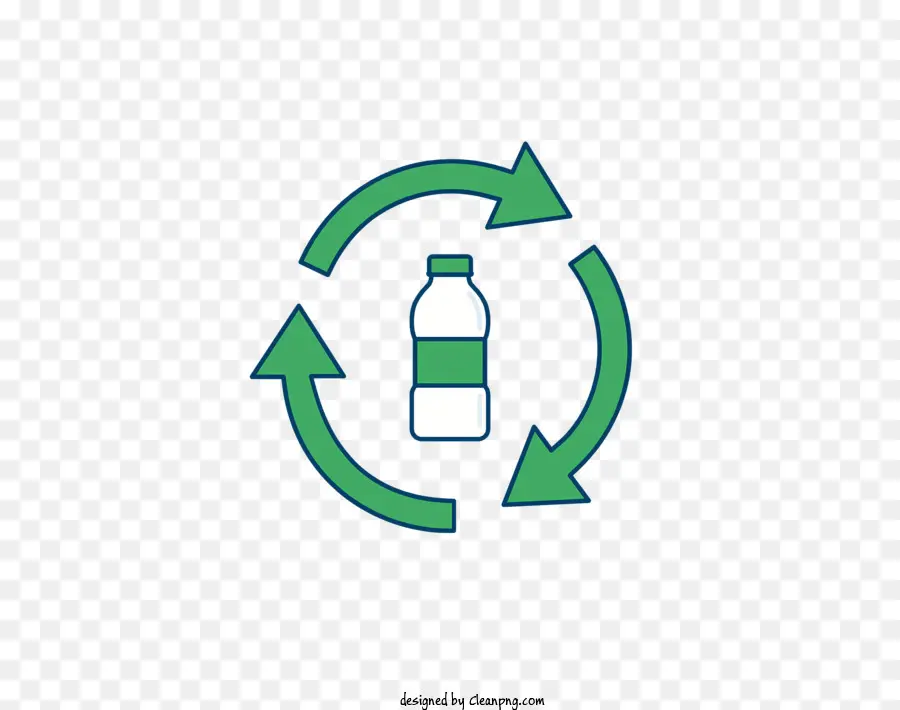пластичная бутылка рециркулируя，символ переработки PNG