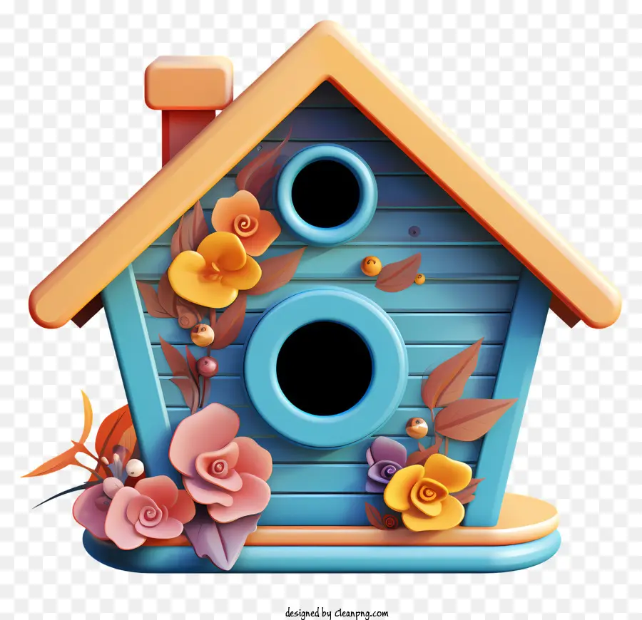 Пастель птичий дом，Голубой птичий дом PNG