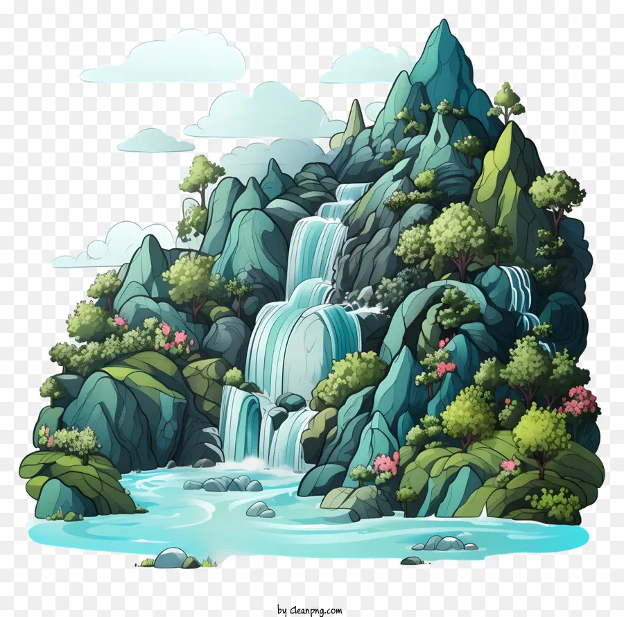 плоский водопад，Водопад PNG