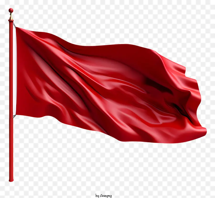 реалистичный стиль красный флаг，красный флаг PNG