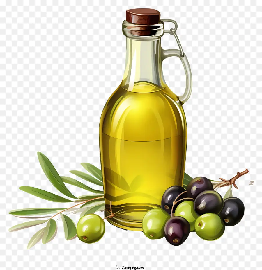 оливковое масло в стиле эскиза，Оливковое масло PNG