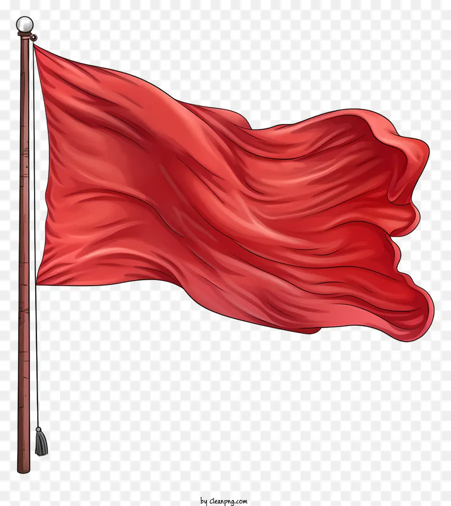 Ручный красный флаг，красный флаг PNG