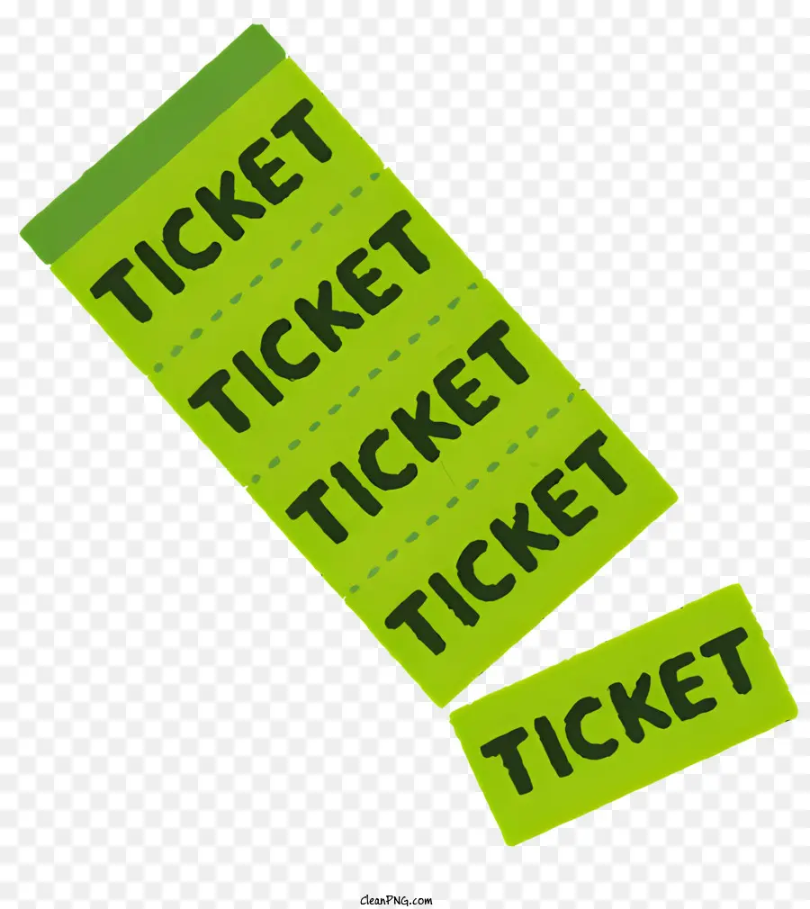 Билет，зеленый билет PNG