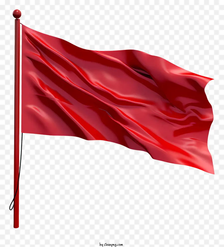 реалистичный стиль красный флаг，красный флаг PNG