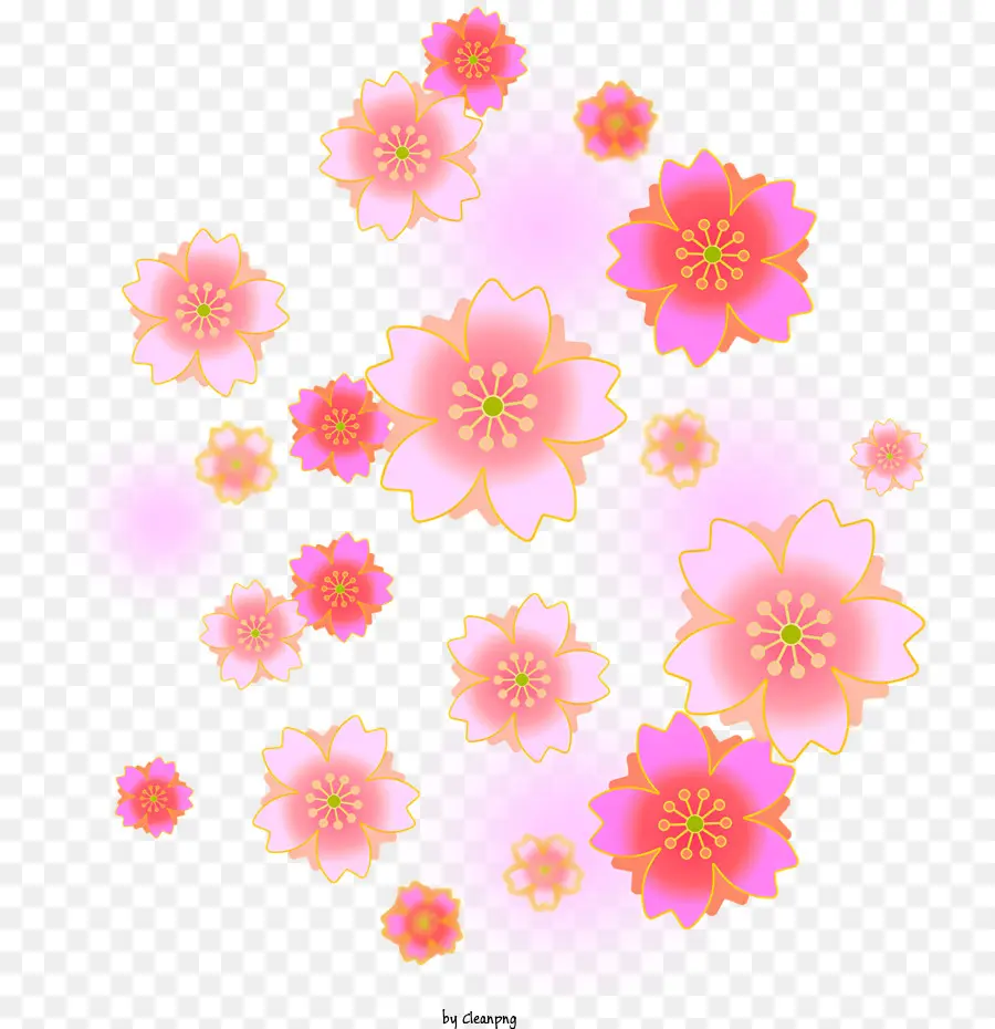 Сакура，цветочная композиция PNG