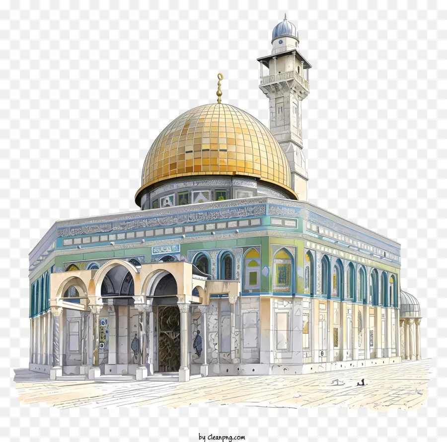 Исра и Мирадж，Мечеть в Иерусалиме PNG