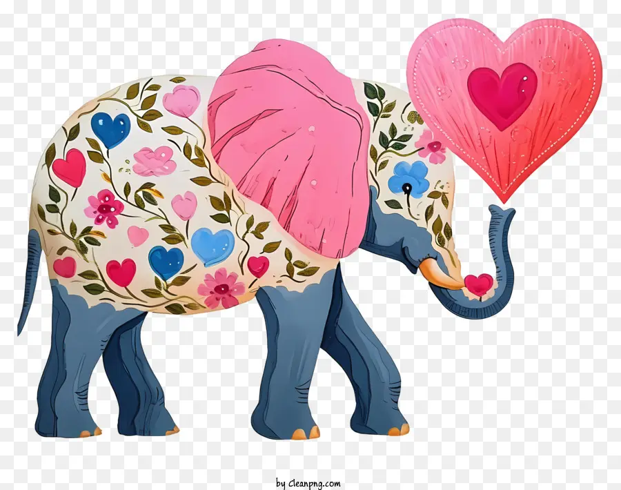 Плоский слон Валентина，иллюстрация слон PNG