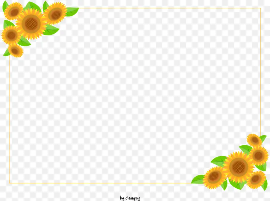 подсолнечник，Рамка подсолнуха PNG