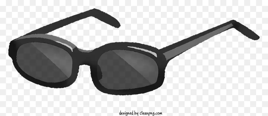 Солнцезащитные очки，Черная пластиковая рама PNG