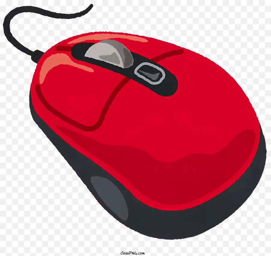 Мышь，Красная компьютерная мышь PNG