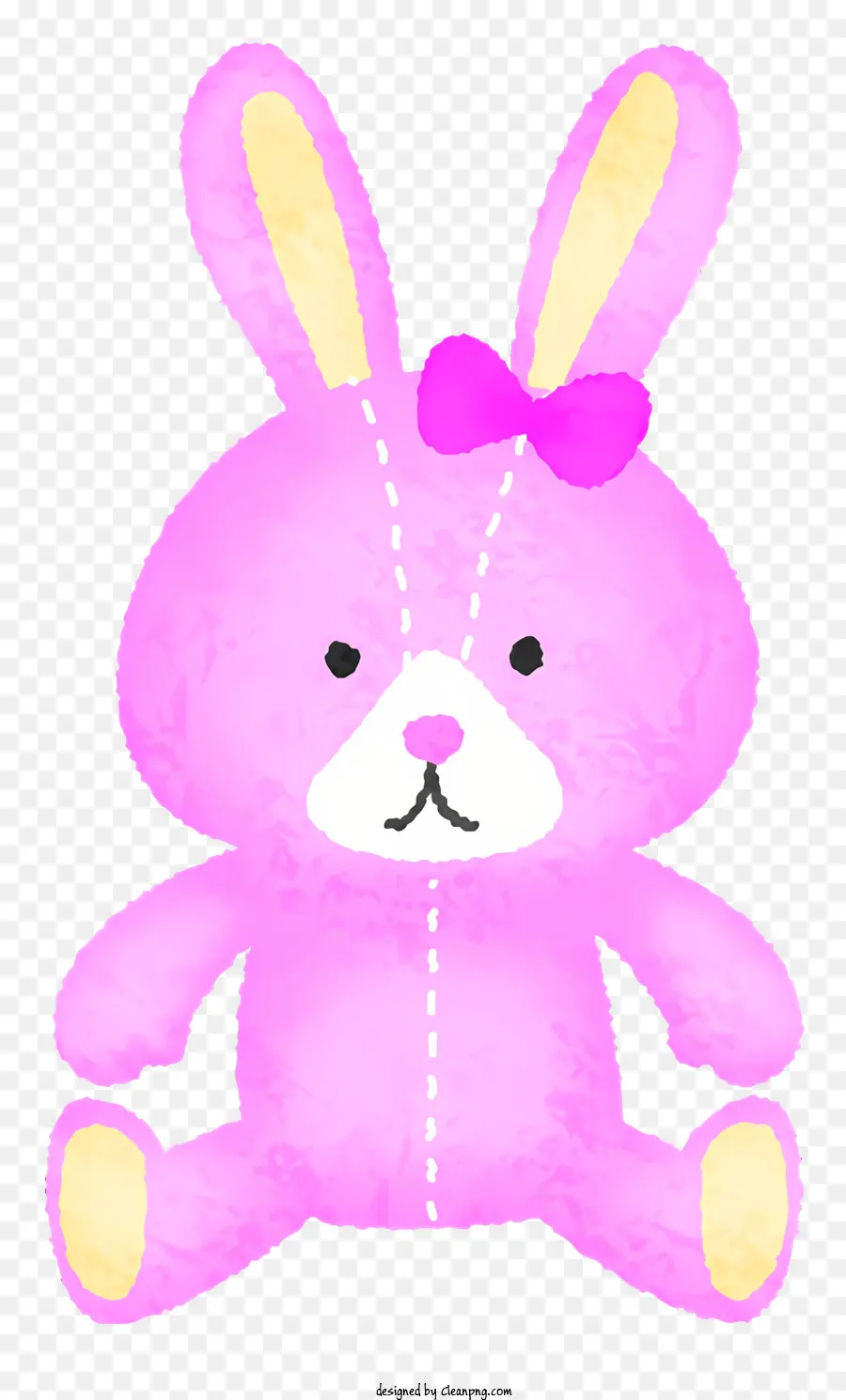 Розовый кролик，повязка на голову PNG