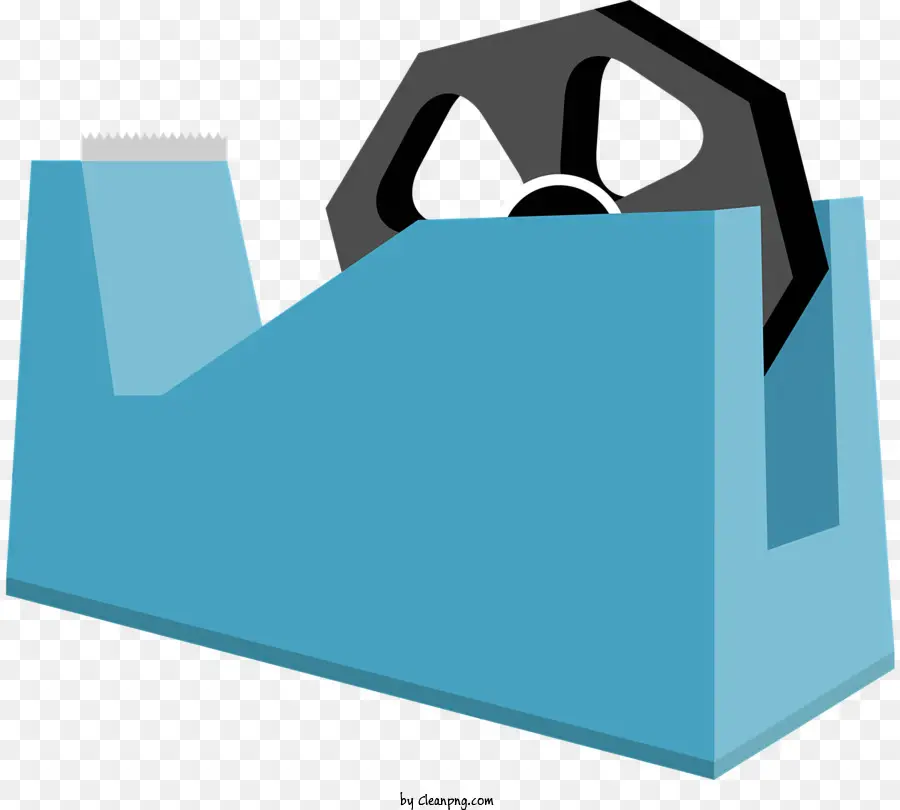 синий коробка，белая катушка PNG