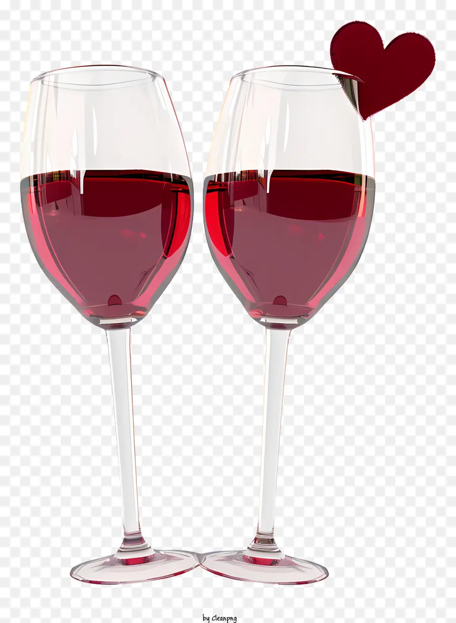 Реалистичные 3d бокалы для вина в Валентина，бокалы для вина PNG