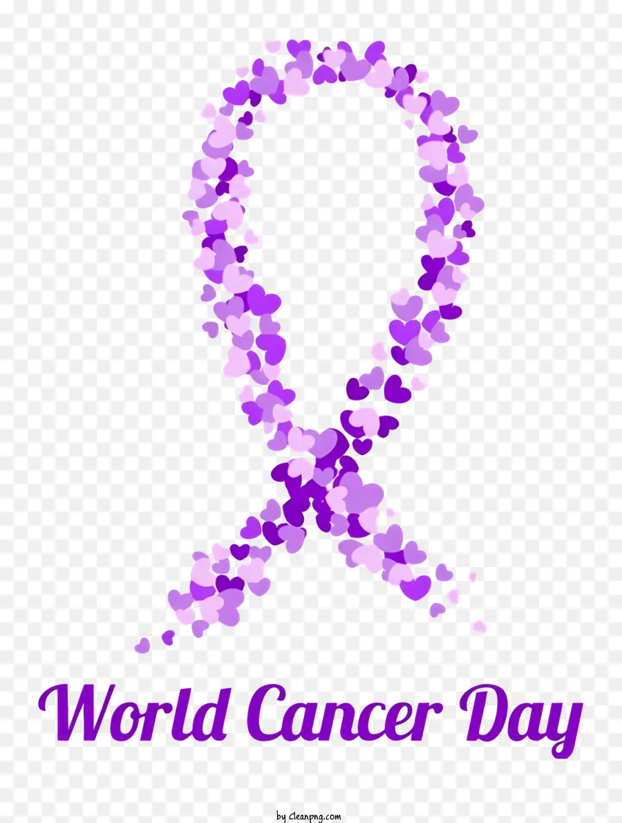 Всемирный день рака，фиолетовая лента PNG