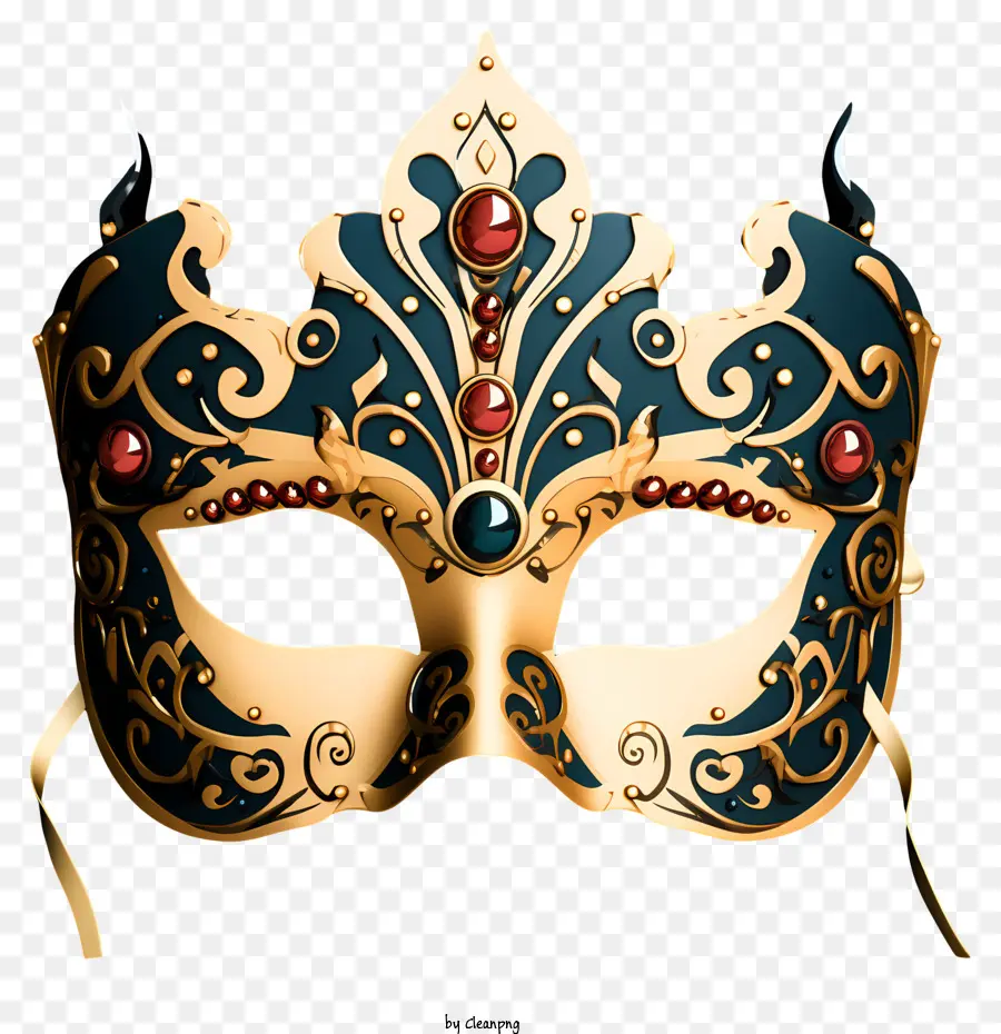 Маска маскарада вручную，Золотая маска PNG