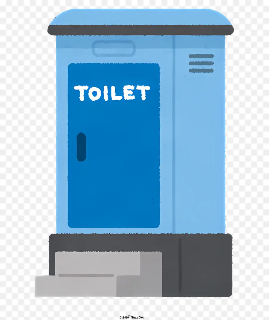 Синий общественный туалет，бетонный туалет PNG