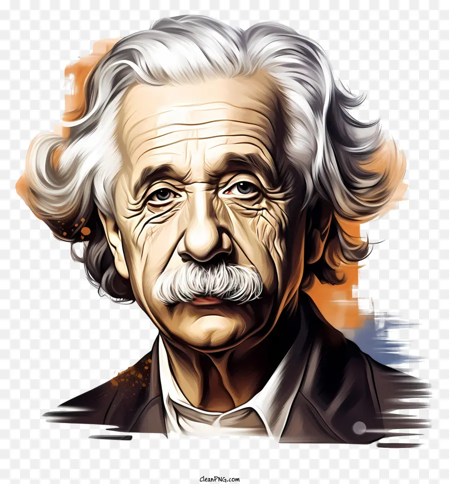 Стиль Doodle Albert Einstein Portrait，Альберт Эйнштейн PNG