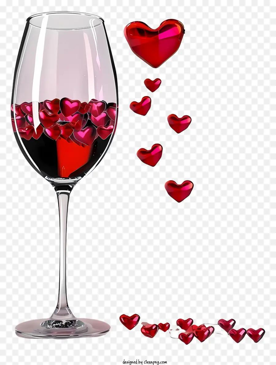 Реалистичные бокалы для вина святого Валентина，Бокал для вина PNG