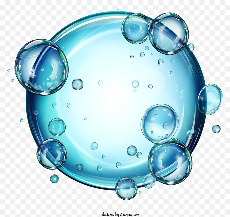 Нарисованные вручную пузырьки мыла，стеклянный шар PNG
