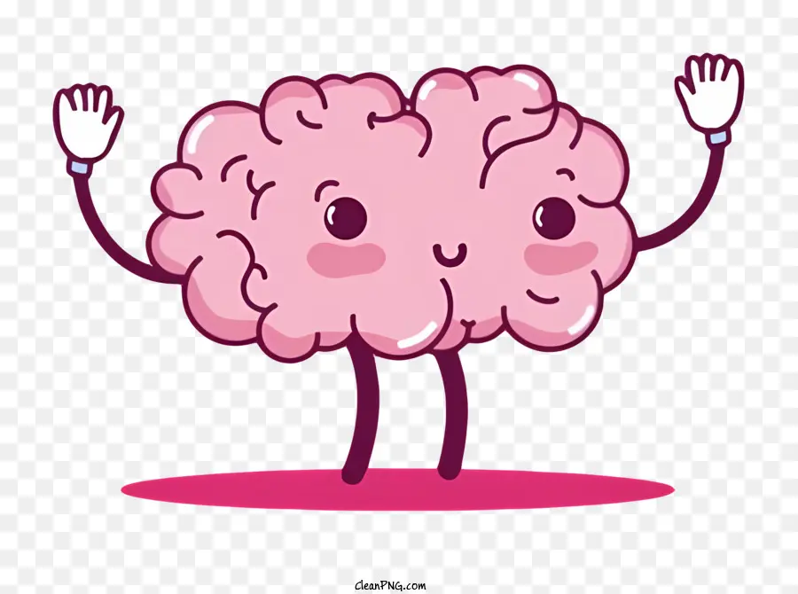 мультфильм мозг，Розовый мозг PNG