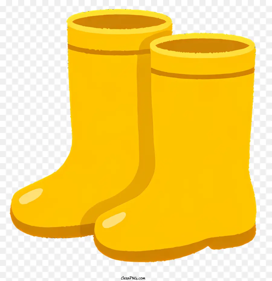 дождь сапоги，Желтые резиновые сапоги PNG