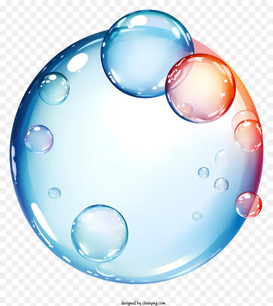 Акварельные мыльные пузырьки，Жемчужная ванна PNG