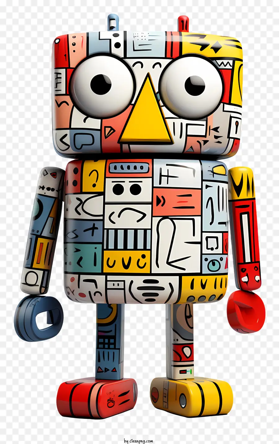 мультфильм игрушка，красочный робот PNG