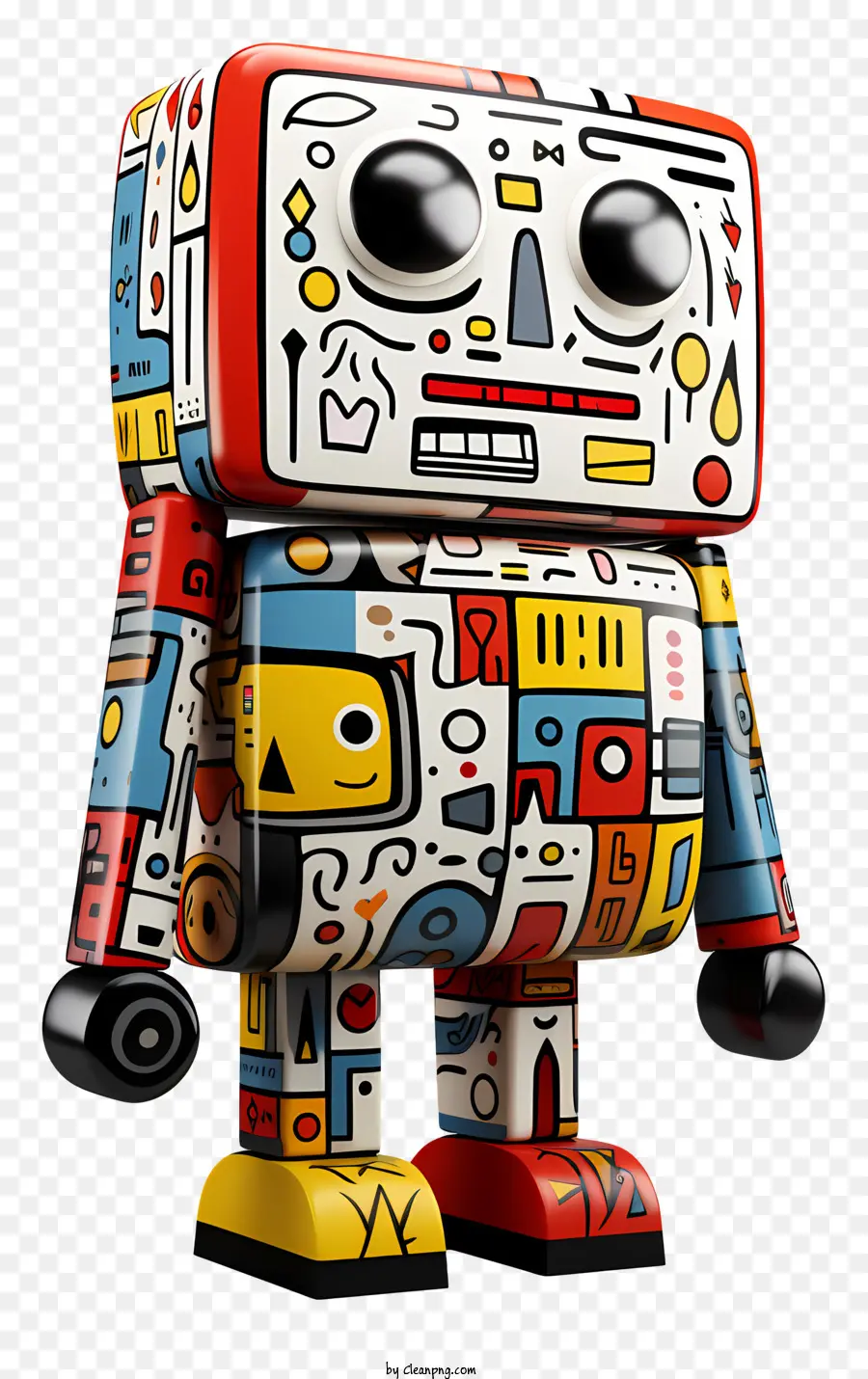 мультфильм игрушка，3d Rendered Robot PNG
