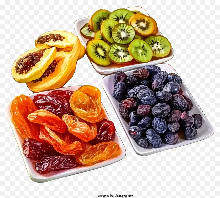 Акварели высушенные фрукты，Fruits PNG