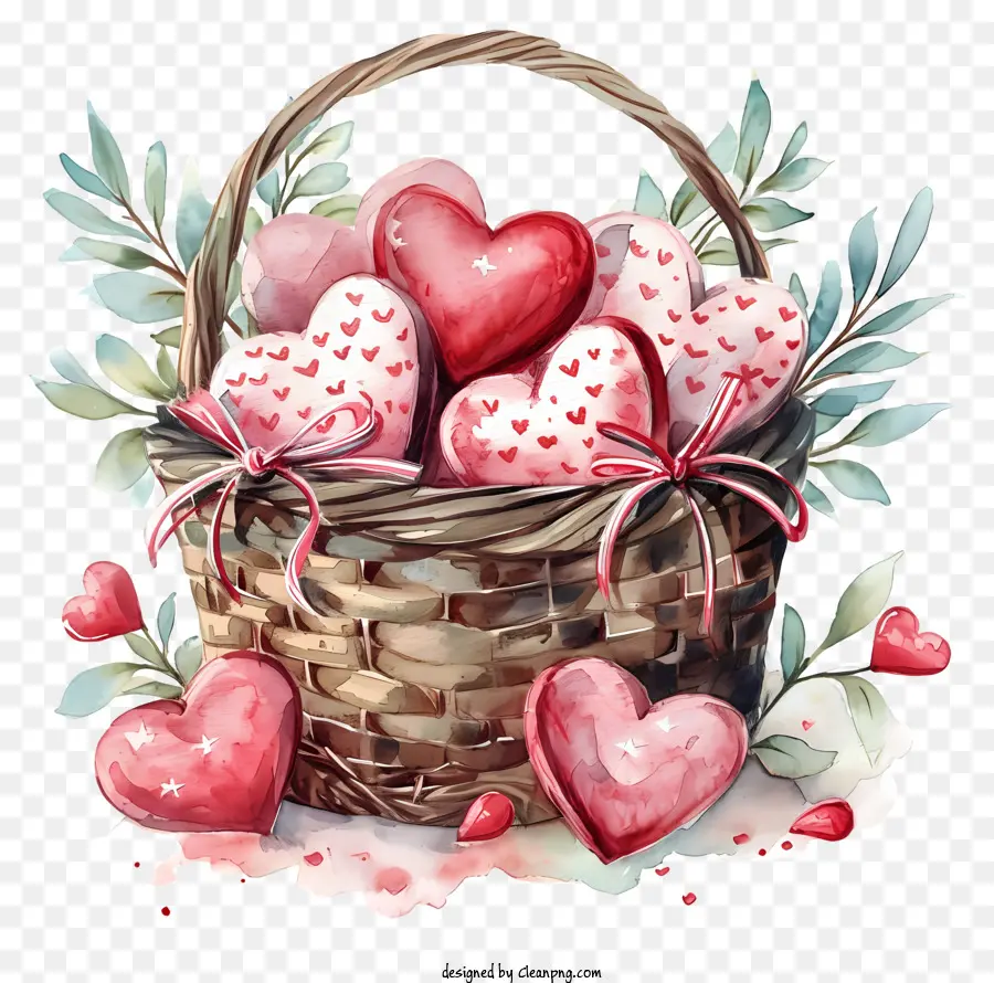 Подарочная корзина Дня Святого Валентина，День Святого Валентина Шоколад PNG
