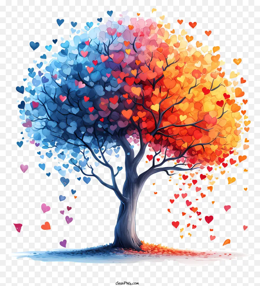 сердца дерево，Дерево с сердцами PNG