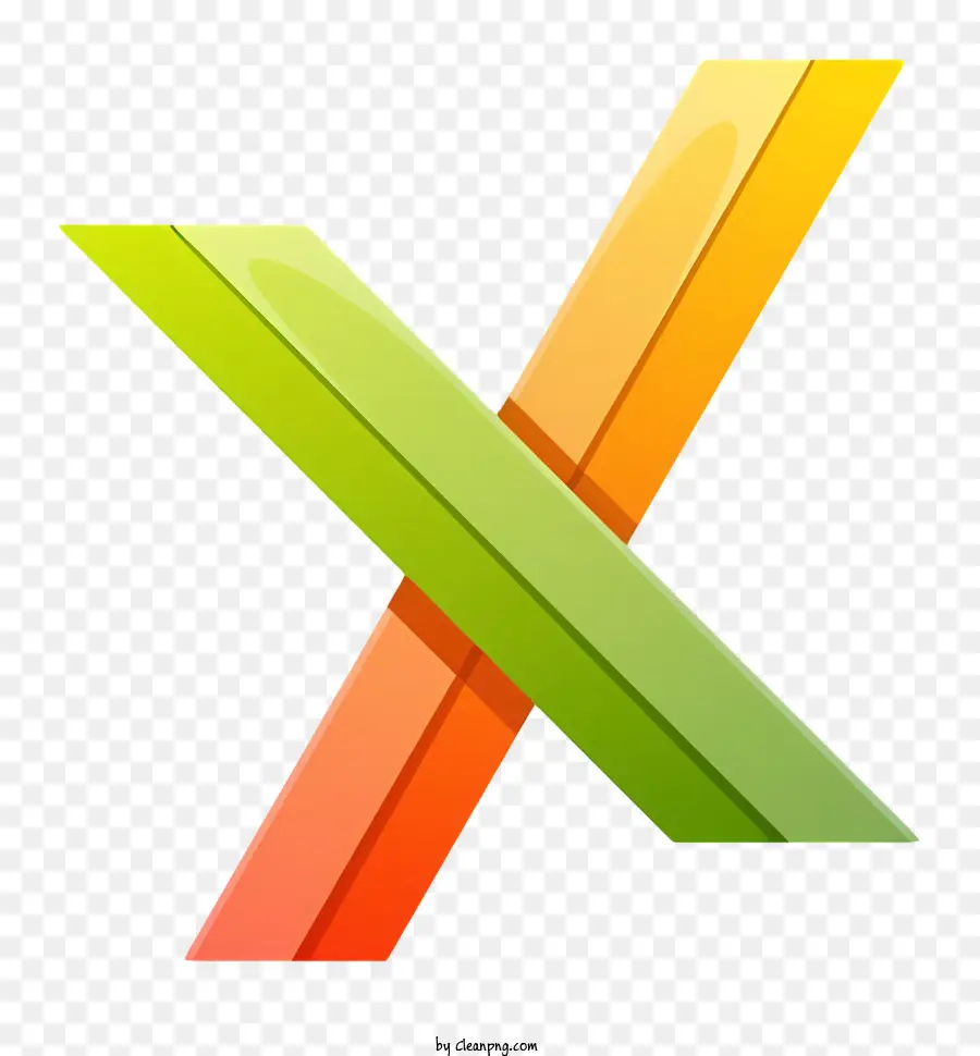 логотип X，красочный крест PNG