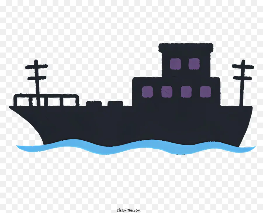 Корабль，океан PNG