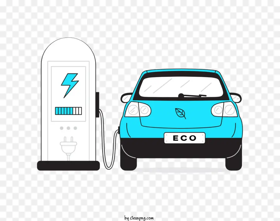ЭКО автомобиль，зарядная станция электромобиля PNG