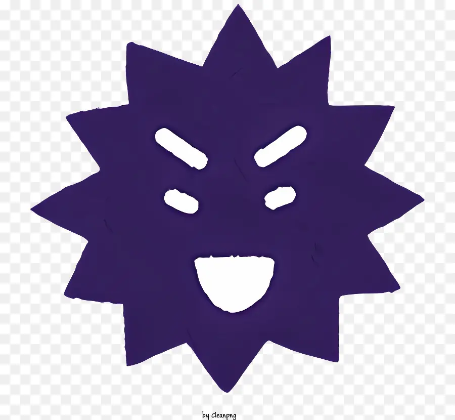 Фиолетовое смайливое лицо，Смайлик PNG