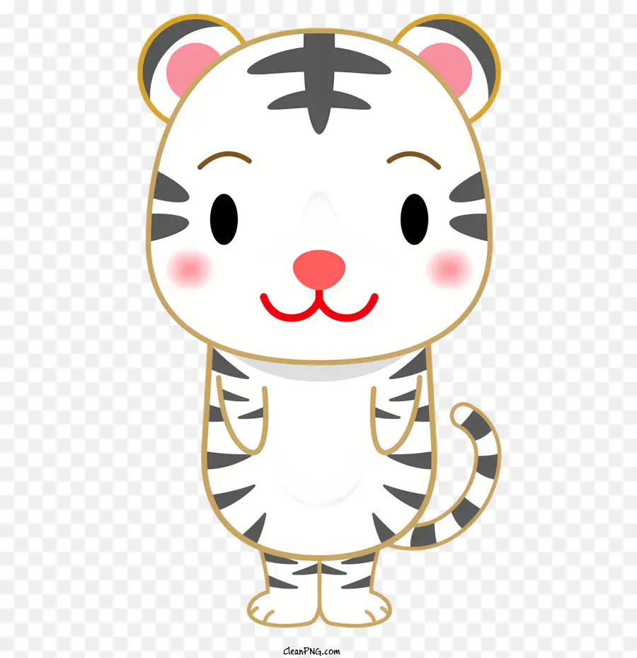 Тигр，Мультфильм белый тигр PNG