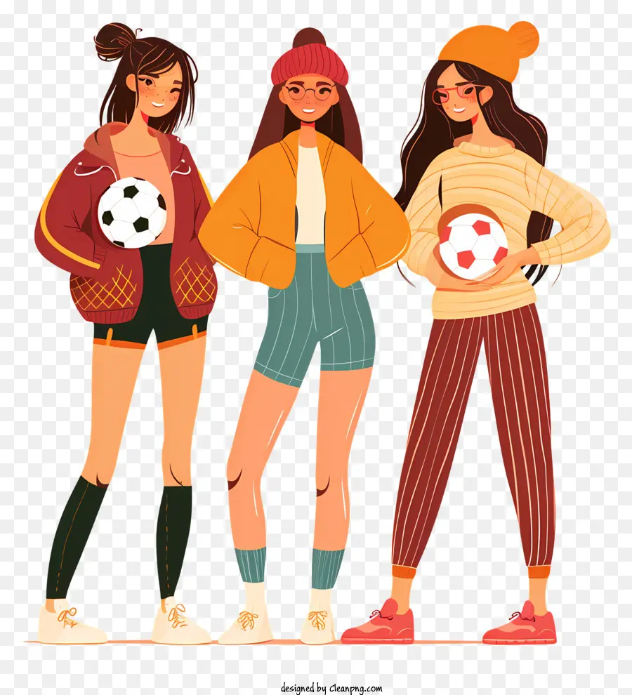 Девочки и женщины в спорте，Женщины в повседневной одежде PNG