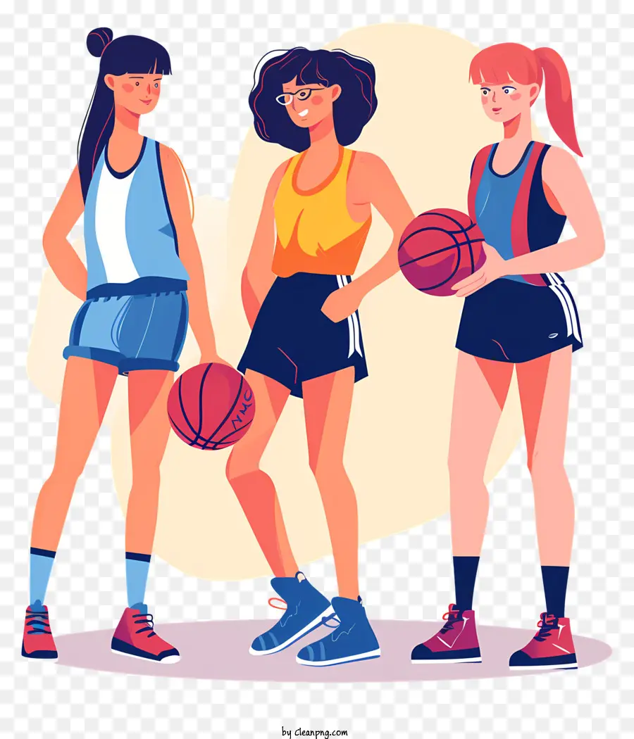 Девочки и женщины в спорте，баскетболистки PNG