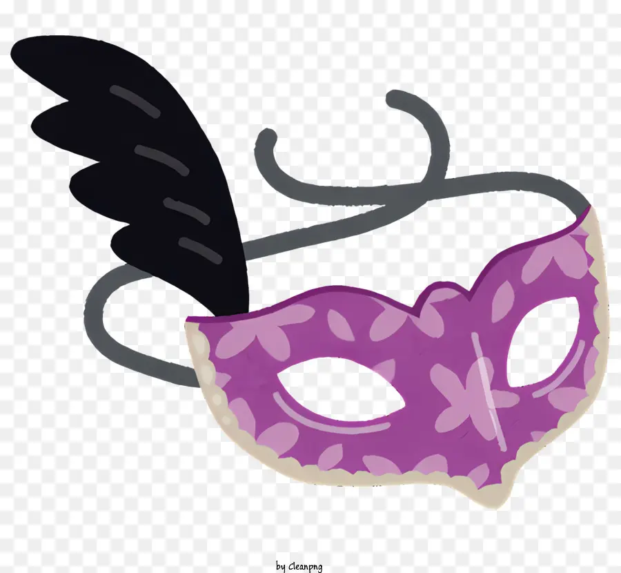 фиолетовая маска，перо маска PNG