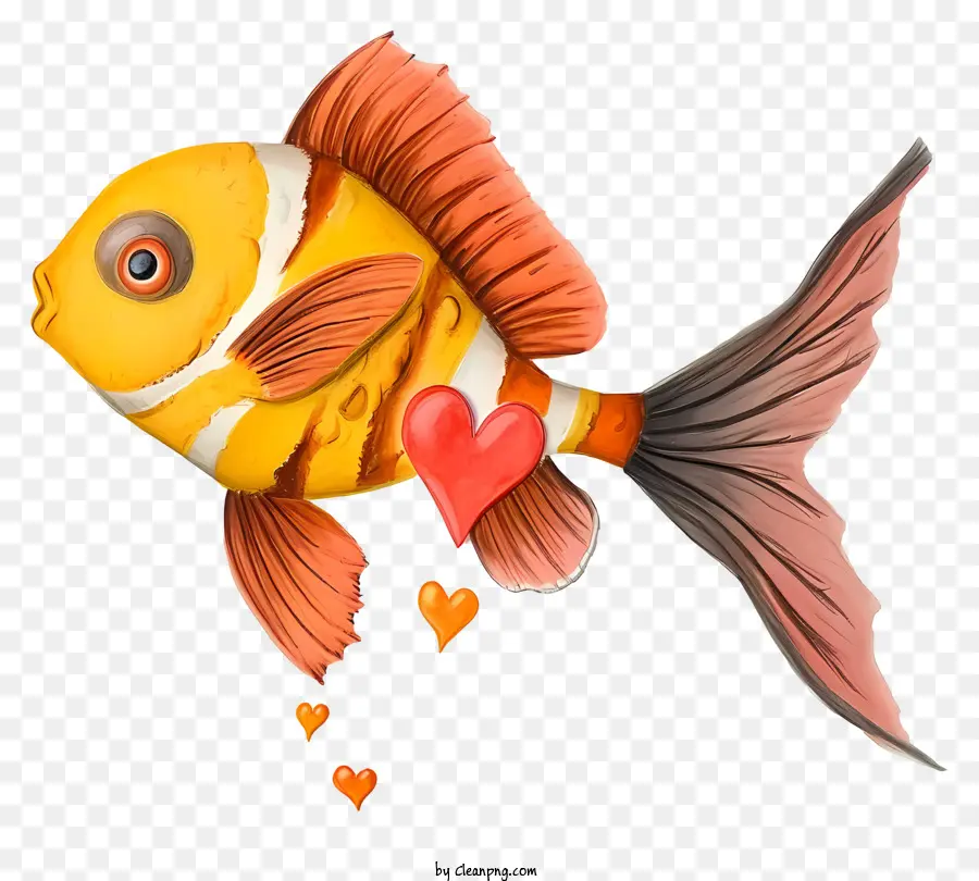 Реалистичная валентина рыба，Рыбы PNG