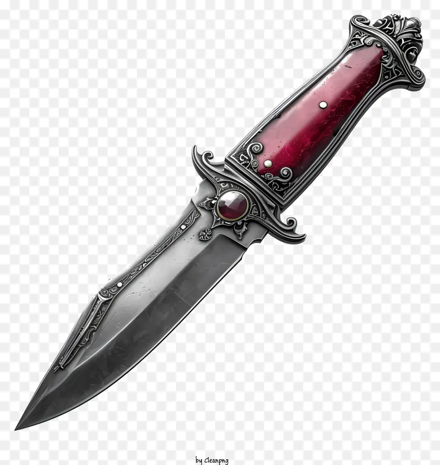Нож，красной ручкой PNG