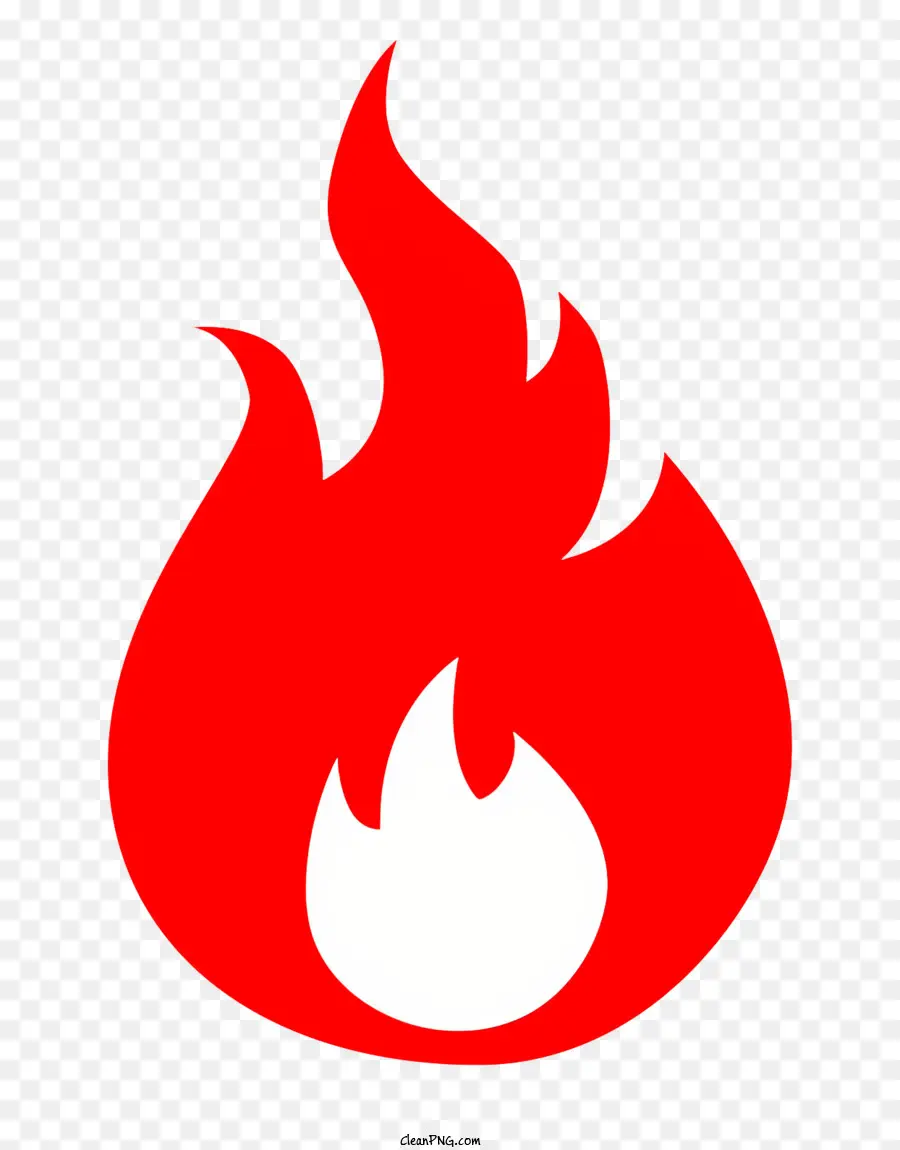 значок огня，красный огонь PNG