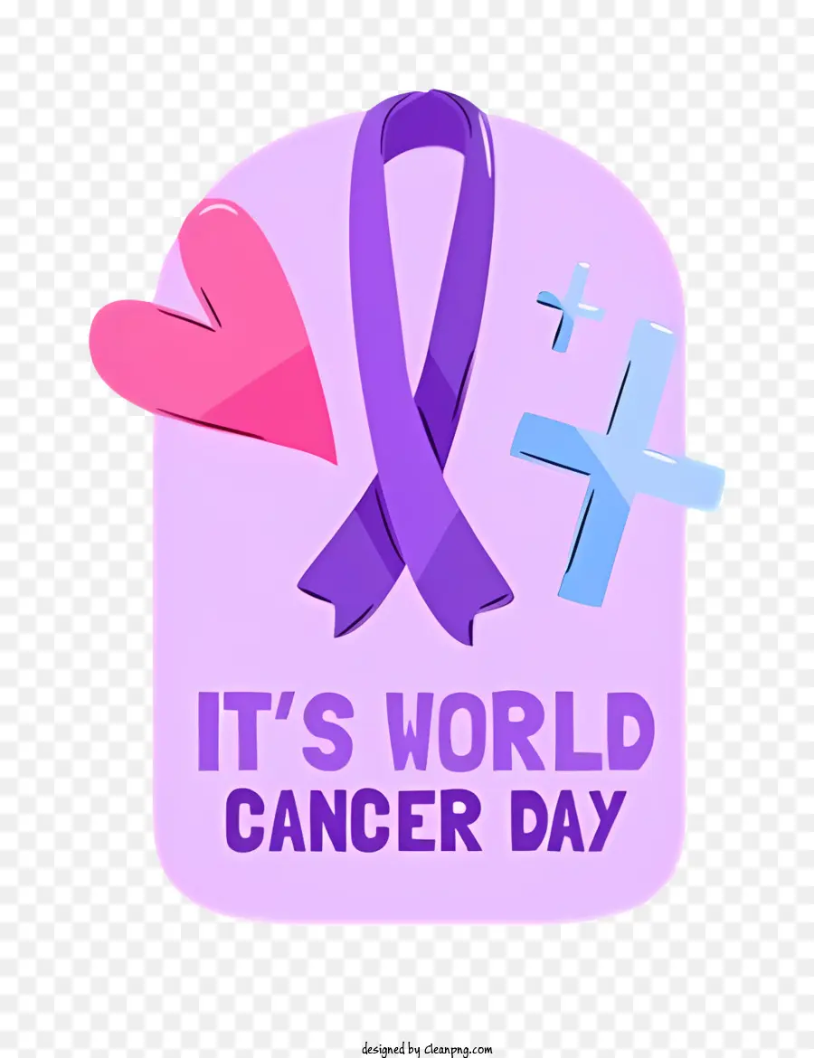 Всемирный день борьбы против рака，Фиолетовая лента PNG