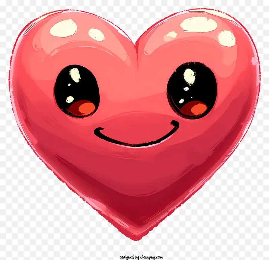 сердце Emoji，Розовый сердечный смайлик PNG