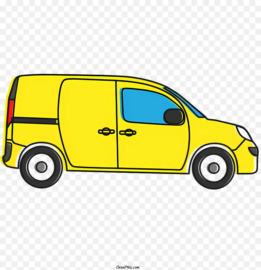 автомобиль，Желтый фургон PNG